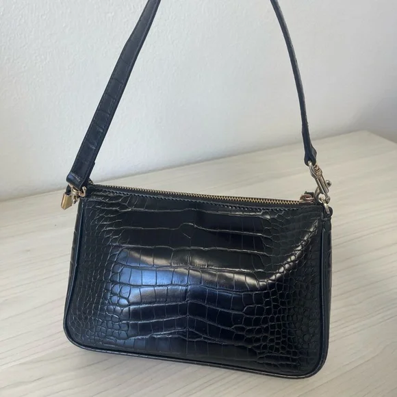 POPPY LISSIMAN BLACK CROC PURSE - Picture 4 of 9